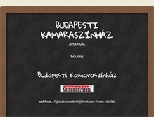 Tablet Screenshot of budapestikamaraszinhaz.hu